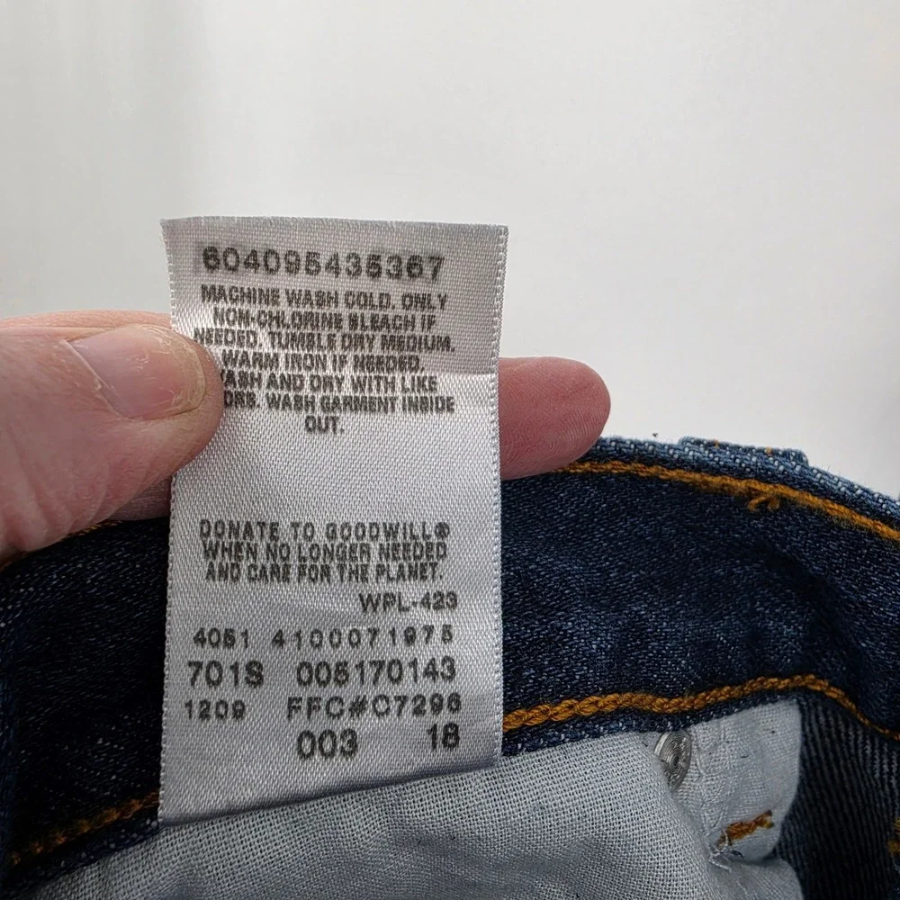 NEW Y2K Levis 517 Bootcut Jeans Mens 34x32 Dark Blue Wash Slim Fit Deadstock NWT